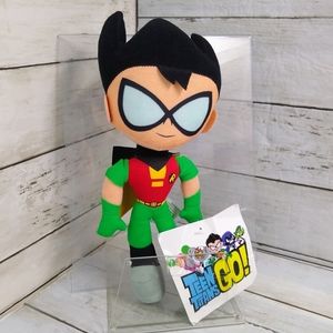 Teen Titans Go! ROBIN 10"t Black Peach Green Character Plush Felt Doll Toy